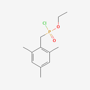 molecular formula C12H18ClO2P B7813353 2-[[Chloro(ethoxy)phosphoryl]methyl]-1,3,5-trimethylbenzene 