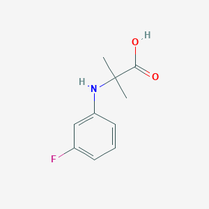 molecular formula C10H12FNO2 B7813385 2-(3-Fluoro-phenylamino)-2-methyl-propionic acid CAS No. 946686-30-2