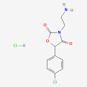 3-(2-Aminoethyl)-5-(4-chlorophenyl)-1,3-oxazolidine-2,4-dione;hydrochloride