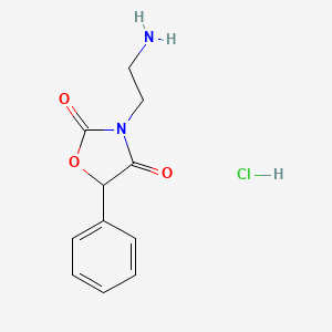 molecular formula C11H13ClN2O3 B7813421 3-(2-Aminoethyl)-5-phenyl-1,3-oxazolidine-2,4-dione;hydrochloride 