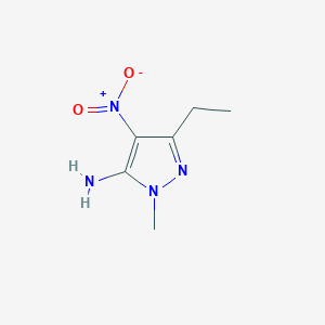 molecular formula C6H10N4O2 B7813444 5-Ethyl-2-methyl-4-nitro-2H-pyrazol-3-ylamine 