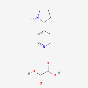 molecular formula C11H14N2O4 B7813452 4-(2-Pyrrolidinyl)pyridine oxalate 