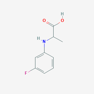 molecular formula C9H10FNO2 B7813473 2-(3-Fluoroanilino)propanoic acid 