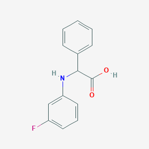 molecular formula C14H12FNO2 B7813479 (3-Fluoro-phenylamino)-phenyl-acetic acid 