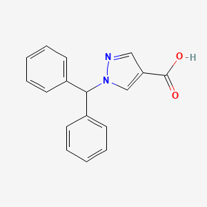 molecular formula C17H14N2O2 B7813488 1-Benzhydrylpyrazole-4-carboxylic acid 
