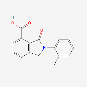 molecular formula C16H13NO3 B7813525 3-Oxo-2-o-tolyl-2,3-dihydro-1H-isoindole-4-carboxylic acid 