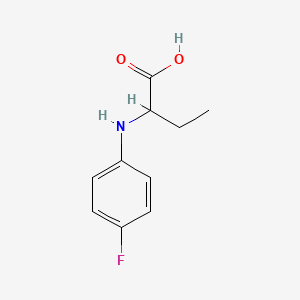 molecular formula C10H12FNO2 B7813551 2-((4-Fluorophenyl)amino)butanoic acid 