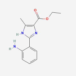 molecular formula C13H15N3O2 B7813569 2-(2-aminophenyl)-5-methyl-3H-imidazole-4-carboxylic acid ethyl ester 