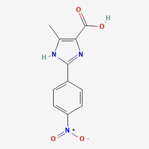 molecular formula C11H9N3O4 B7813583 5-methyl-2-(4-nitrophenyl)-1H-imidazole-4-carboxylic acid 