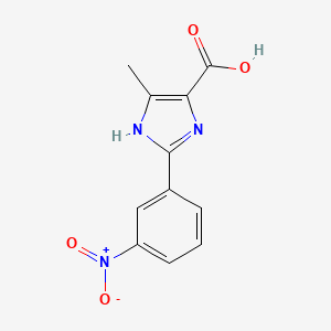 molecular formula C11H9N3O4 B7813588 5-methyl-2-(3-nitrophenyl)-1H-imidazole-4-carboxylic acid 