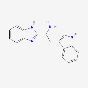 molecular formula C17H16N4 B7813596 1-(1h-Benzoimidazol-2-yl)-2-(1h-indol-3-yl)ethylamine 