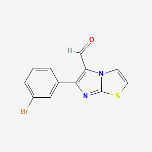 molecular formula C12H7BrN2OS B7813597 6-(3-Bromophenyl)imidazo[2,1-b][1,3]thiazole-5-carbaldehyde 