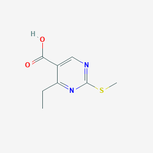molecular formula C8H10N2O2S B7813621 4-Ethyl-2-(methylthio)pyrimidine-5-carboxylic acid 