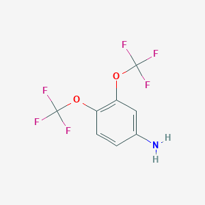 molecular formula C8H5F6NO2 B7813666 3,4-Bis(trifluoromethoxy)aniline 