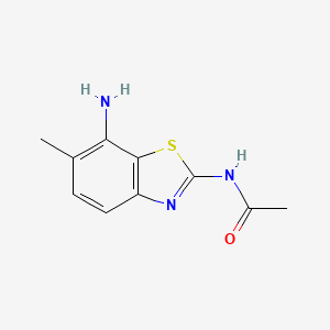 molecular formula C10H11N3OS B7813668 N-(7-amino-6-methyl-1,3-benzothiazol-2-yl)acetamide 
