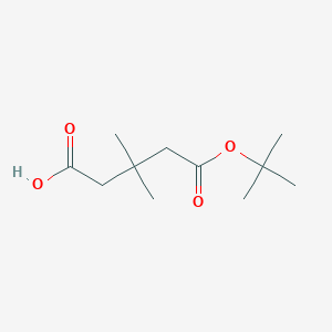 molecular formula C11H20O4 B7813689 3,3-Dimethyl-pentanedioic acid mono-tert-butyl ester 
