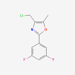 molecular formula C11H8ClF2NO B7813861 4-Chloromethyl-2-(3,5-difluorophenyl)-5-methyloxazole 