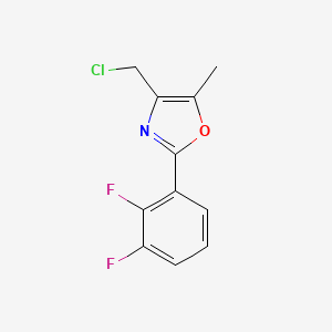 molecular formula C11H8ClF2NO B7813867 4-Chloromethyl-2-(2,3-difluorophenyl)-5-methyloxazole 