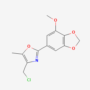 4-Chloromethyl-2-(7-methoxy-benzo[1,3]dioxol-5-yl)-5-methyl-oxazole