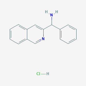 molecular formula C16H15ClN2 B7813885 C-Isoquinolin-3-yl-C-phenyl-methylamine;hydrochloride 