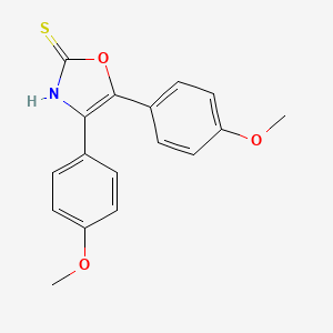 molecular formula C17H15NO3S B7813914 2(3H)-Oxazolethione, 4,5-bis(4-methoxyphenyl)- CAS No. 84589-36-6
