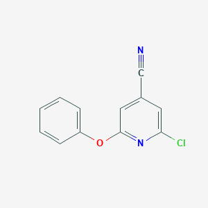 molecular formula C12H7ClN2O B7813928 2-Chloro-6-phenoxypyridine-4-carbonitrile 