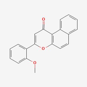 molecular formula C20H14O3 B7813969 1H-Naphtho[2,1-b]pyran-1-one, 3-(2-methoxyphenyl)- 