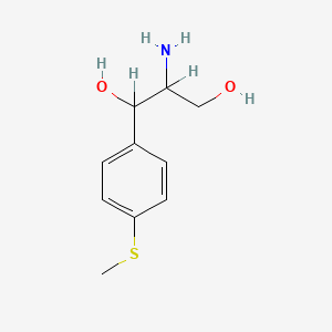 molecular formula C10H15NO2S B7813970 2-氨基-1-[4-(甲硫基)苯基]丙烷-1,3-二醇 
