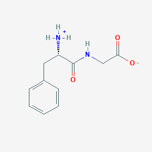 molecular formula C11H14N2O3 B7813974 2-[[(2S)-2-azaniumyl-3-phenylpropanoyl]amino]acetate 