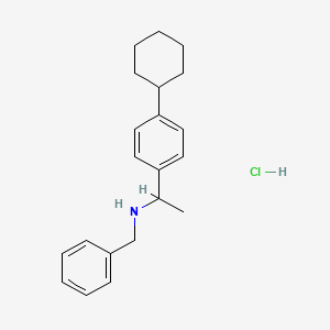molecular formula C21H28ClN B7813993 N-benzyl-1-(4-cyclohexylphenyl)ethanamine;hydrochloride 