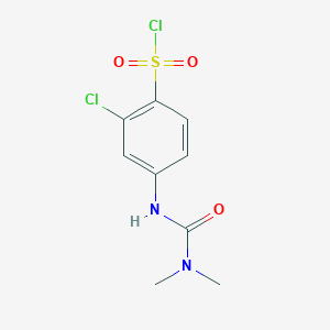 molecular formula C9H10Cl2N2O3S B7814004 2-Chloro-4-[[(dimethylamino)carbonyl]amino]benzenesulfonyl chloride CAS No. 36627-60-8