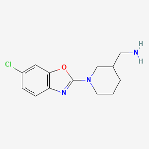 molecular formula C13H16ClN3O B7814010 (1-(6-Chlorobenzo[d]oxazol-2-yl)piperidin-3-yl)methanamine 