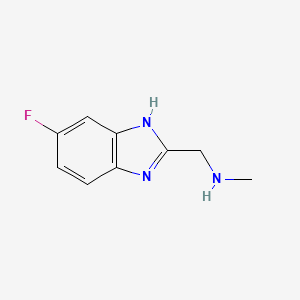 molecular formula C9H10FN3 B7814022 1-(6-fluoro-1H-benzimidazol-2-yl)-N-methylmethanamine 