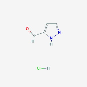 molecular formula C4H5ClN2O B7814030 1H-Pyrazole-3-carbaldehyde hydrochloride 