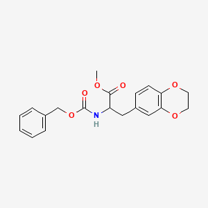 molecular formula C20H21NO6 B7814033 Methyl 3-(2,3-dihydro-1,4-benzodioxin-6-yl)-2-(phenylmethoxycarbonylamino)propanoate 
