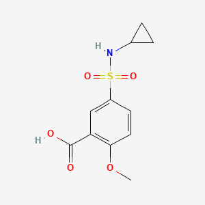 molecular formula C11H13NO5S B7814037 5-(Cyclopropylsulfamoyl)-2-methoxybenzoic acid CAS No. 89704-54-1