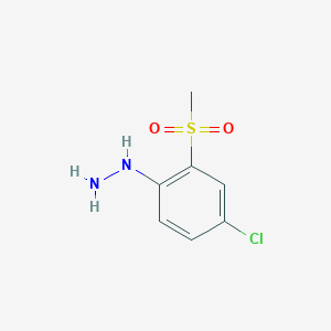 molecular formula C7H9ClN2O2S B7814045 4-Chloro-2-methylsulfonylphenylhydrazine 