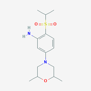 molecular formula C15H24N2O3S B7814078 2-isopropylsulfonyl-5-(2,6-dimethylmorpholin-4-yl)aniline, AldrichCPR 