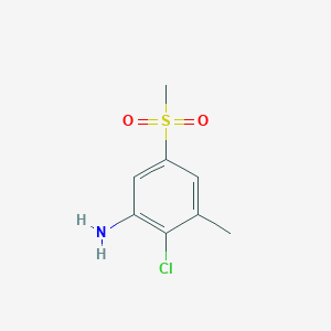 molecular formula C8H10ClNO2S B7814091 2-Chloro-3-methyl-5-methylsulfonylaniline 
