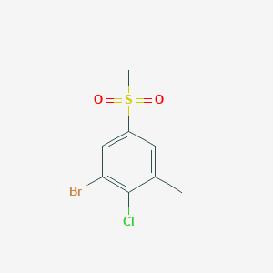 molecular formula C8H8BrClO2S B7814097 1-Bromo-2-chloro-3-methyl-5-methylsulfonylbenzene 