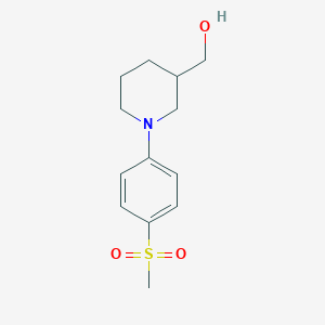 molecular formula C13H19NO3S B7814105 [1-(4-Methylsulfonylphenyl)piperidin-3-yl]methanol 