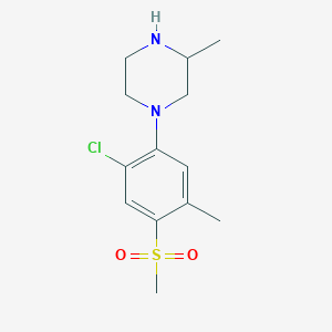 1-(2-Chloro-5-methyl-4-methylsulfonylphenyl)-3-methylpiperazine