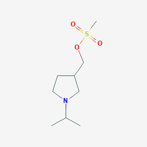molecular formula C9H19NO3S B7814135 Methanesulfonic acid 1-isopropylpyrrolidin-3-ylmethyl ester 