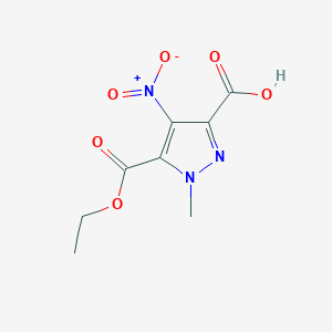 molecular formula C8H9N3O6 B7814142 1-Methyl-4-nitro-1H-pyrazole-3,5-dicarboxylic acid 5-ethyl ester CAS No. 1197239-38-5