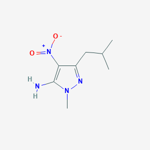 molecular formula C8H14N4O2 B7814143 1-methyl-3-(2-methylpropyl)-4-nitro-1H-pyrazol-5-amine 