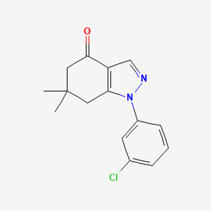 molecular formula C15H15ClN2O B7814152 1-(3-Chlorophenyl)-6,6-dimethyl-5,7-dihydroindazol-4-one 