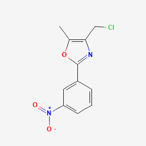 molecular formula C11H9ClN2O3 B7814160 4-Chloromethyl-5-methyl-2-(3-nitrophenyl)-oxazole 
