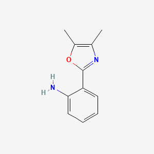 molecular formula C11H12N2O B7814186 2-(4,5-Dimethyloxazol-2-yl)aniline 