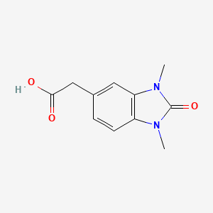 molecular formula C11H12N2O3 B7814203 (1,3-Dimethyl-2-oxo-1,3-benzodiazol-5-yl)acetic acid 