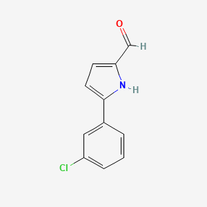 molecular formula C11H8ClNO B7814218 5-(3-chlorophenyl)-1H-pyrrole-2-carbaldehyde CAS No. 912763-76-9